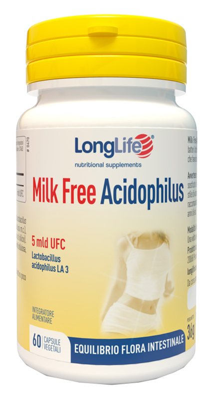 LONGLIFE MILK FREE ACIDOPHILUS 60 CAPSULE VEGETALI - Newepa Srl