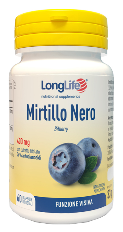 LONGLIFE MIRTILLO NERO 60 CAPSULE VEGETALI - Newepa Srl