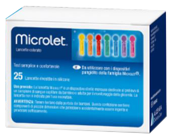 LANCETTE PUNGIDITO PER DISPOSITIVO MICROLET 25 PEZZI - Newepa Srl