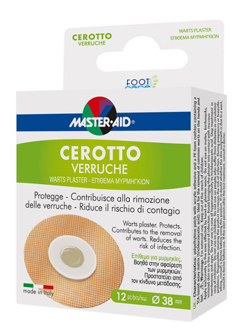 CEROTTO VERRUCHE MASTER-AID FOOTCARE 38 MM 12 PEZZI E3 - Newepa Srl
