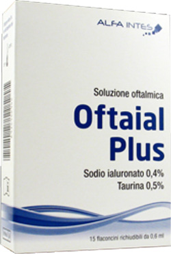 SOLUZIONE OFTALMICA OFTAIAL PLUS ACIDO IALURONICO 0,4% E TAURINA 15 FLACONCINI RICHIUDIBILI DA 0,6 ML - Newepa Srl