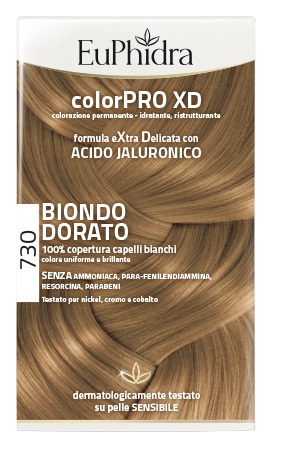 EUPHIDRA COLORPRO XD 730 BIONDO DORATO GEL COLORANTE CAPELLI IN FLACONE + ATTIVANTE + BALSAMO + GUANTI - Newepa Srl