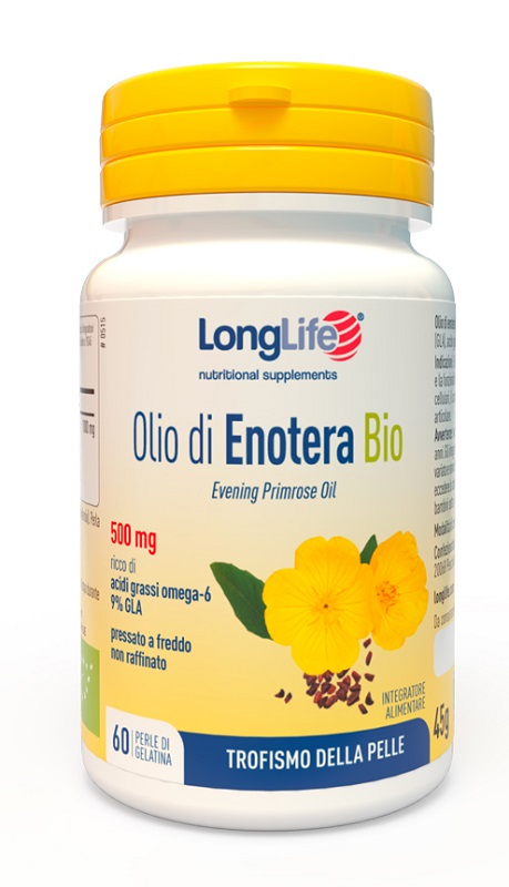LONGLIFE OLIO ENOTERA BIO 500 MG 60 PERLE IN GELATINA - Newepa Srl
