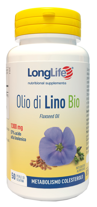 LONGLIFE OLIO DI LINO BIO 50 PERLE DI GELATINA - Newepa Srl