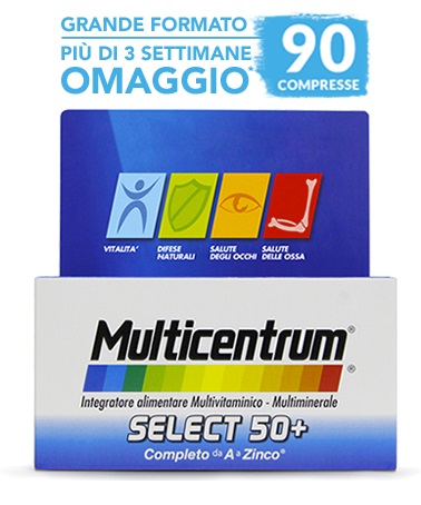 MULTICENTRUM SELECT 50+ 90 COMPRESSE - Newepa Srl