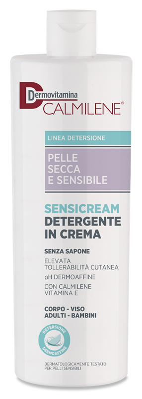 DERMOVITAMINA CALMILENE SENSICREAM DETERGENTE IN CREMA SENZA SAPONE PER PELLE SECCA E SENSIBILE 500 ML - Newepa Srl