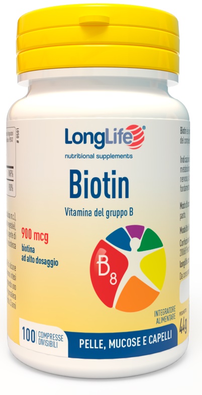 LONGLIFE BIOTIN 900 MCG 100 COMPRESSE - Newepa Srl