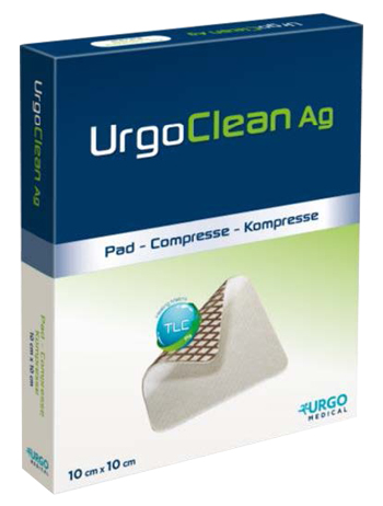MEDICAZIONE TNT ASSORBENTE GELIFICANTE URGOCLEAN AG/SILVER 10X10CM 10 PEZZI - Newepa Srl