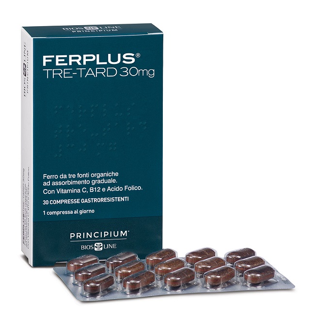PRINCIPIUM FERPLUS TRE RETARD 30MG 30 COMPRESSE GASTRORESISTENTI - Newepa Srl