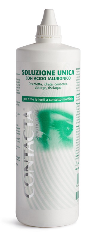 SOLUZIONE UNICA CON ACIDO IALURONICO PER LENTI A CONTATTO CONTACTA SOLUTION 360 ML - Newepa Srl