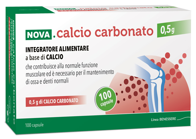 NOVA CALCIO CARBONATO 0,5 G 100 CAPSULE - Newepa Srl