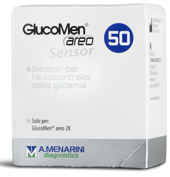 STRISCE MISURAZIONE GLICEMIA GLUCOMEN AREO SENSOR 50 PEZZI - Newepa Srl