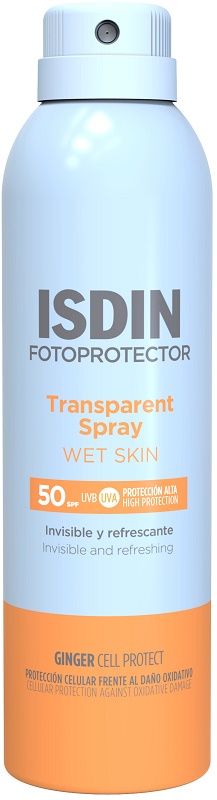 TRANSPARENT SPRAY WET SKIN SPF50 250 ML - Newepa Srl