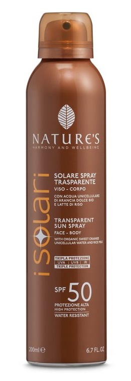 NATURE'S I SOLARI SPRAY TRASPARENTE SPF50 200 ML - Newepa Srl