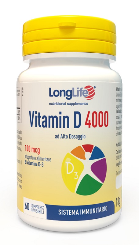 LONGLIFE VITAMIN D 4000UI 60 COMPRESSE DIVISIBILI - Newepa Srl