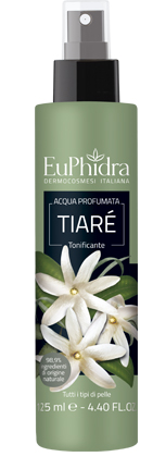 EUPHIDRA ACQUA PROFUMATA TIARE' IN FLACONE CON ETICHETTA POMPA SPRAY - Newepa Srl