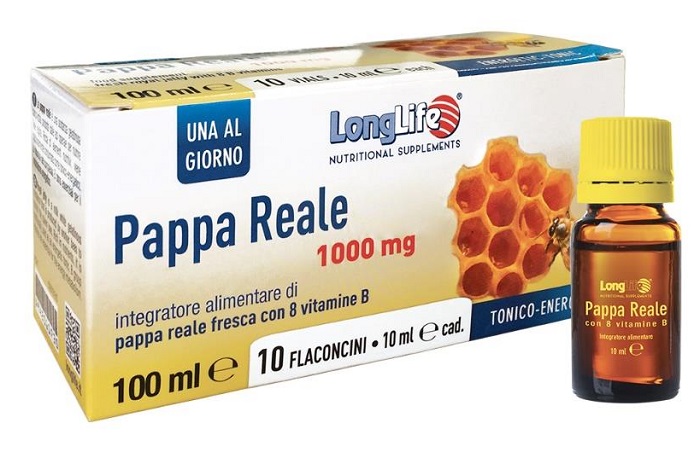 LONGLIFE PAPPA REALE + VITAMINA B 10 FLACONCINI 10 ML - Newepa Srl