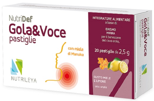 NUTRIDEF GOLA & VOCE MIELE E LIMONE 20 PASTIGLIE - Newepa Srl