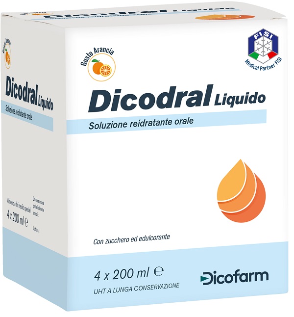 DICODRAL LIQUIDO SOLUZIONE REIDRATANTE ORALE 4 X 200 ML - Newepa Srl