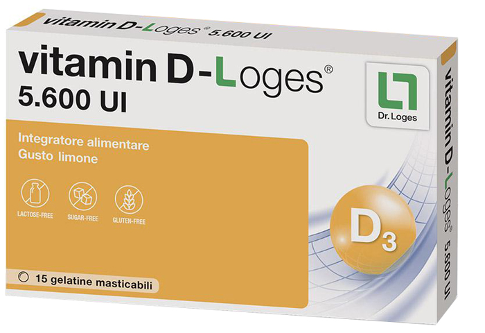 VITAMIN D-LOGES 15 GELATINE MASTICABILI GUSTO LIMONE - Newepa Srl