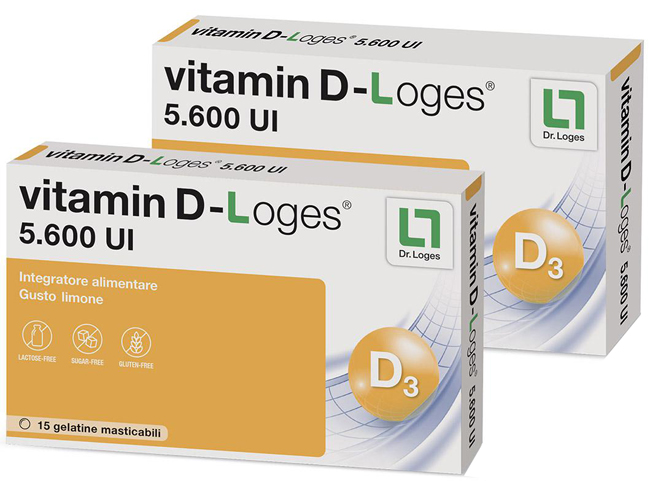VITAMIN D-LOGES 30 GELATINE MASTICABILI GUSTO LIMONE 42 G - Newepa Srl