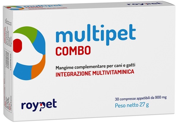 MULTIPET COMBO INTEGRAZIONE MULTIVITAMINICA CANI E GATTI 30 COMPRESSE APPETIBILI DA 900 MG - Newepa Srl