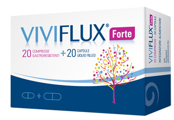 VIVIFLUX FORTE 20 COMPRESSE GASTRORESISTENTI + 20 CAPSULE LIQUID FILLER - Newepa Srl