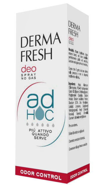 DERMAFRESH DEO SPRAY NO GAS AD HOC ODOR CONTROL DEODORANTE 100 ML - Newepa Srl