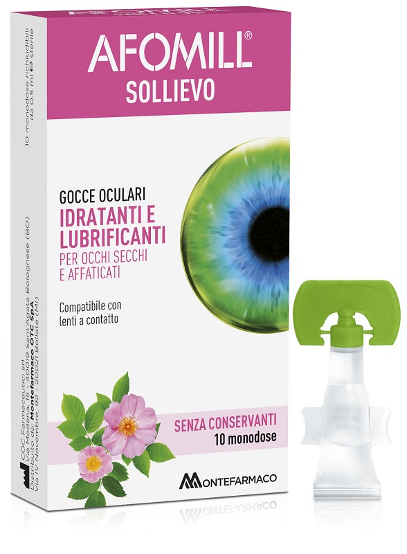 AFOMILL SOLLIEVO GOCCE OCULARI OCCHI 10 FIALE DA 0,5 ML - Newepa Srl
