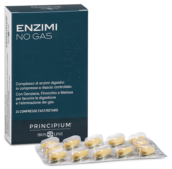 PRINCIPIUM ENZIMI NO GAS FAST/RETARD 24 COMPRESSE - Newepa Srl