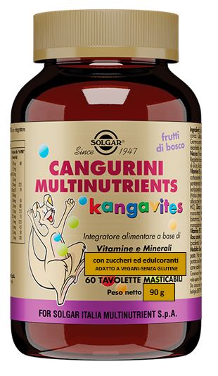 CANGURINI MULTINUTRIENTS FRUTTI BOSCO 60 TAVOLETTE MASTICABILI - Newepa Srl