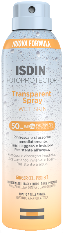 FOTOPROTECTOR TRANSPARENT WET SKIN SPRAY 50+ 250 ML - Newepa Srl