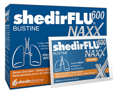 SHEDIRFLU 600 NAXX ARANCIA SENZA ZUCCHERI 20 BUSTINE - Newepa Srl