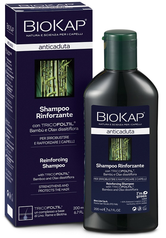 BIOKAP SHAMPOO RINFORZANTE ANTICADUTA CON TRICOFOLTIL NUOVA FORMULA 200 ML - Newepa Srl