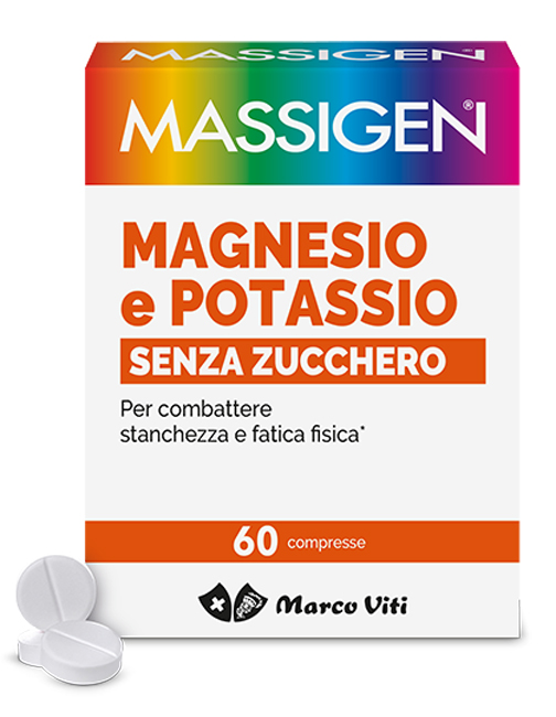 MASSIGEN MAGNESIO POTASSIO SENZA ZUCCHERI 60 COMPRESSE - Newepa Srl
