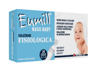 EUMILL NASO BABY SOLUZIONE FISIOLOGICA 20 CONTENITORI MONODOSE 5 ML - Newepa Srl