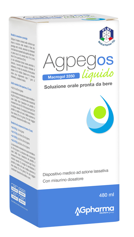 AGPEG OS MACROGOL 3350 LIQUIDO 480 ML - Newepa Srl