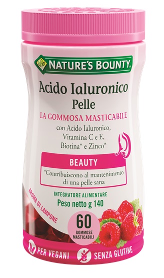 NATURE'S BOUNTY ACIDO IALURONICO PELLE 60 GOMMOSE MASTICABILI - Newepa Srl