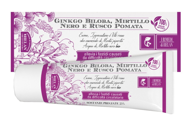 I RIMEDI DI HELAN GINKGO BILOBA MIRTILLO NERO RUSCO POMATA 75 ML - Newepa Srl