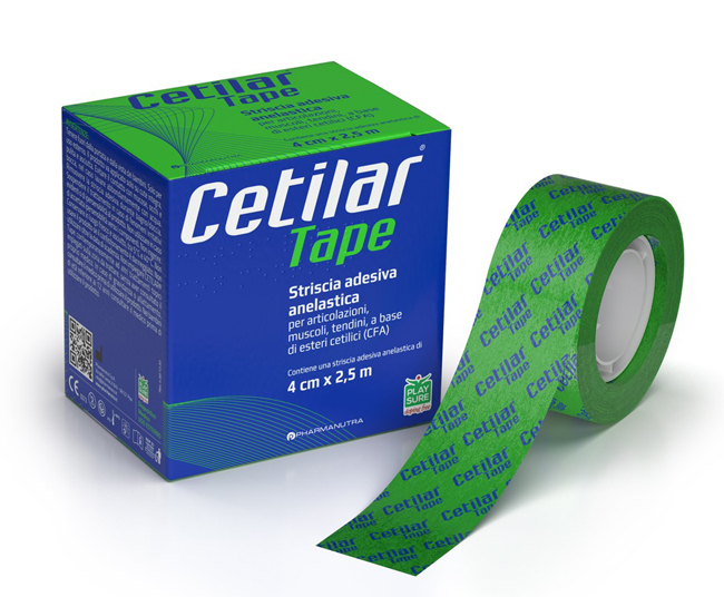 STRISCIA ADESIVA ANELASTICA CETILAR TAPE CM 4 X 2,5 M - Newepa Srl