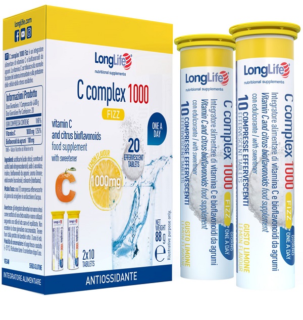 LONGLIFE C COMPLEX 1000 FIZZ 20 COMPRESSE EFFERVESCENTI - Newepa Srl