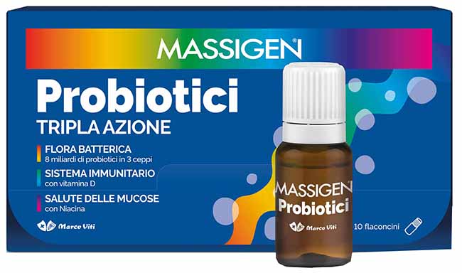 MASSIGEN PROBIOTICI 10 FLACONCINI X 8 ML - Newepa Srl