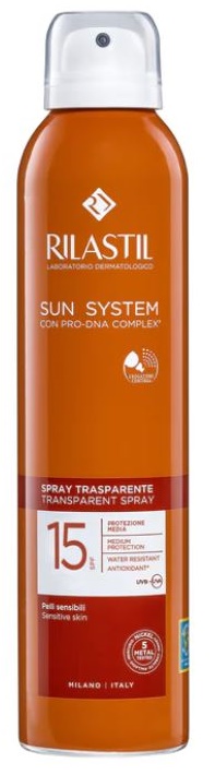 RILASTIL SUN SYSTEM TRANSPARENT SPRAY SPF15 200 ML - Newepa Srl