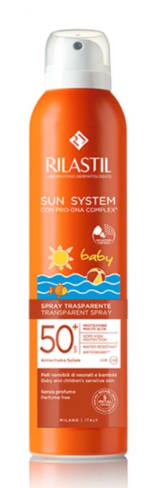 RILASTIL SUN SYSTEM BABY TRANSPARENT SPRAY SPF50+ 200 ML - Newepa Srl