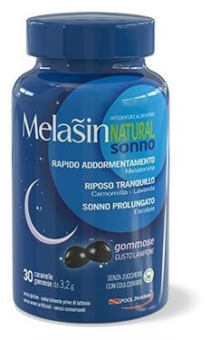 MELASIN NATURAL SONNO 1MG 30 CARAMELLE GOMMOSE GUSTO LAMPONE - Newepa Srl