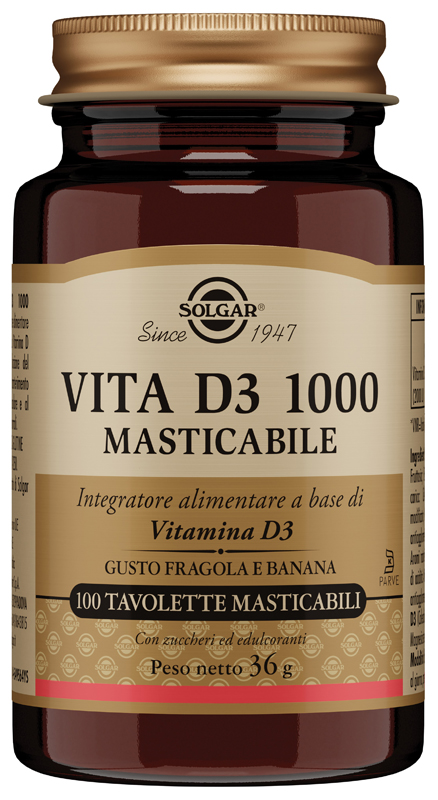 VITA D3 1000 100 TAVOLETTE MASTICABILI - Newepa Srl