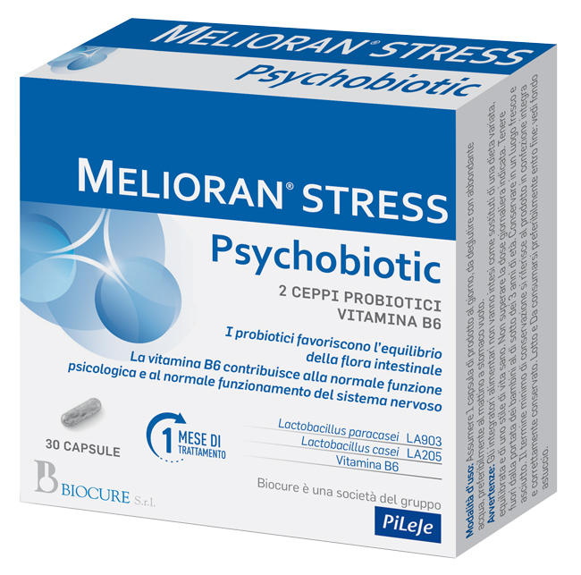 MELIORAN STRESS PSYCHOBIOTIC 30 CAPSULE - Newepa Srl