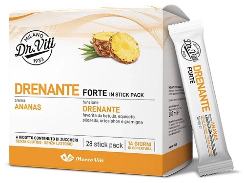 DR VITI DRENANTE FORTE ANANAS 28 STICK PACK SENZA ZUCCHERI - Newepa Srl