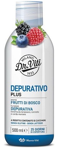 DR VITI DEPURATIVO PLUS FRUTTI DI BOSCO 500 ML SENZA ZUCCHERI - Newepa Srl