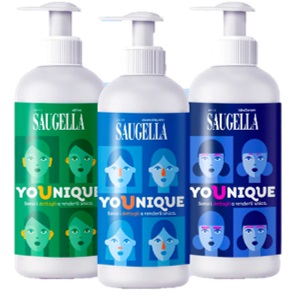 SAUGELLA YOUNIQUE BUNDLE 1 DERMOLIQUIDO 200 ML + 1 ATTIVA 200 ML + 1 IDRASERUM 200 ML - Newepa Srl